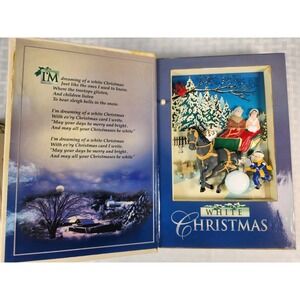 Vtg 2001 Mr Christmas Animated Musical Book WHITE CHRISTMAS Irving Berlin Works